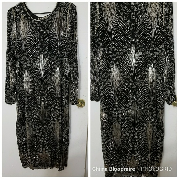 Hand Beaded New Years Eve Gown - Picture 1 of 6